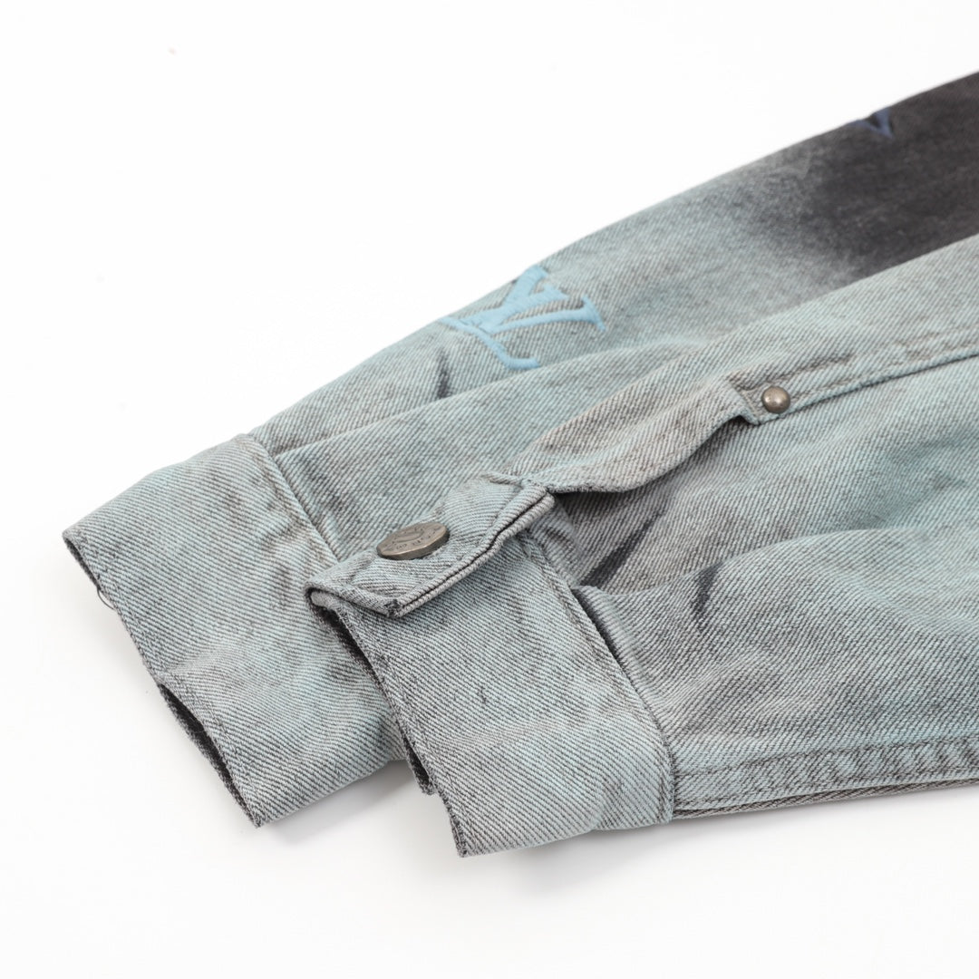 Louis Vuitton Gradient Embroidered Denim Jacket