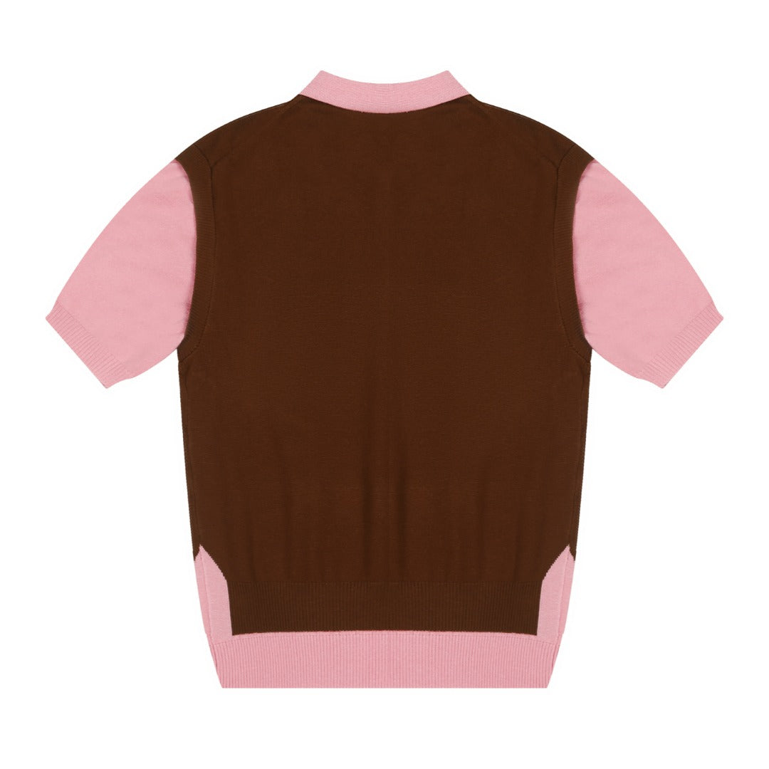 Miu Miu 25SS Polo Layered Knit Sweater Vest