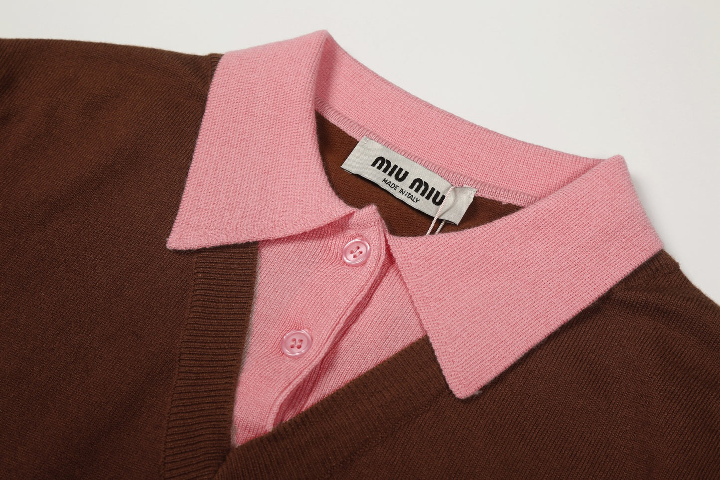 Miu Miu 25SS Polo Layered Knit Sweater Vest
