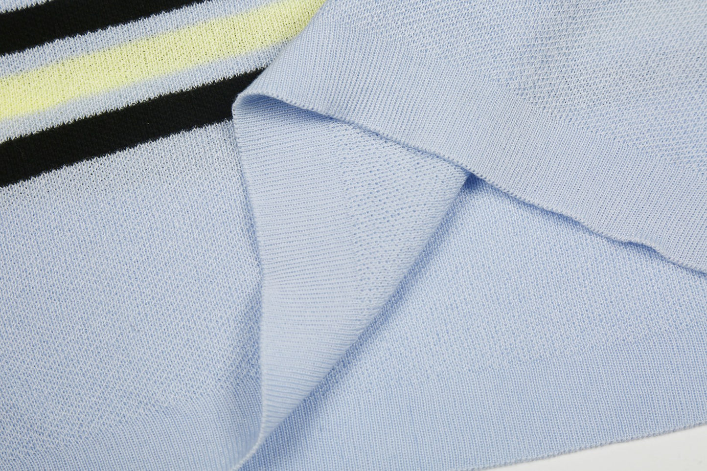 Miu Miu 2025SS Striped Tencel Knit Polo Shirt