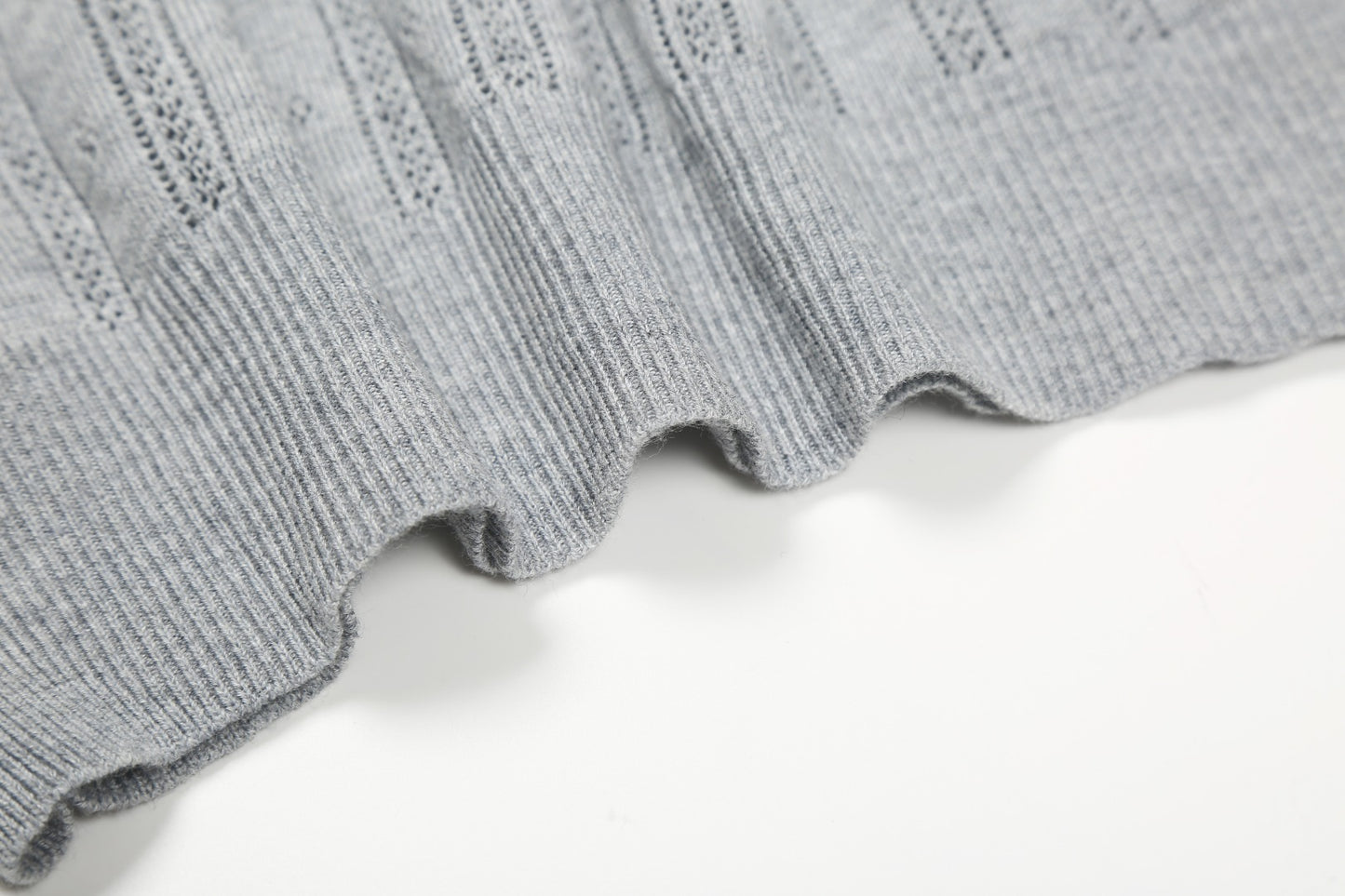 Miu Miu 2025SS Grey Knit Polo Shirt