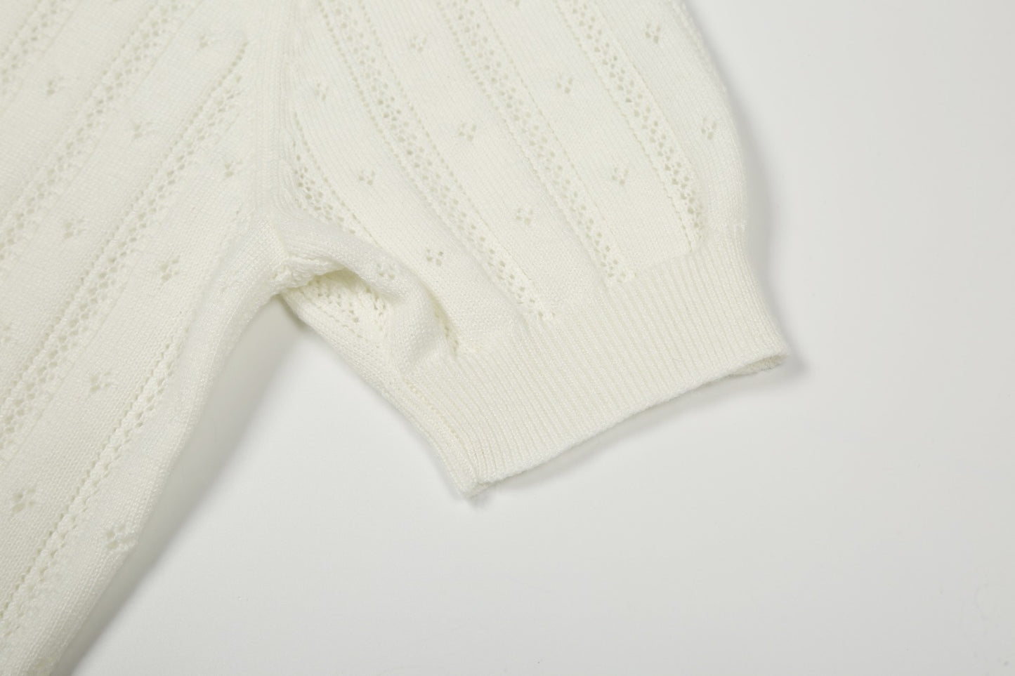 Miu Miu 2025SS White Knit Polo Shirt