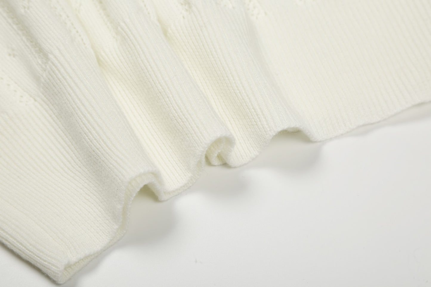 Miu Miu 2025SS White Knit Polo Shirt