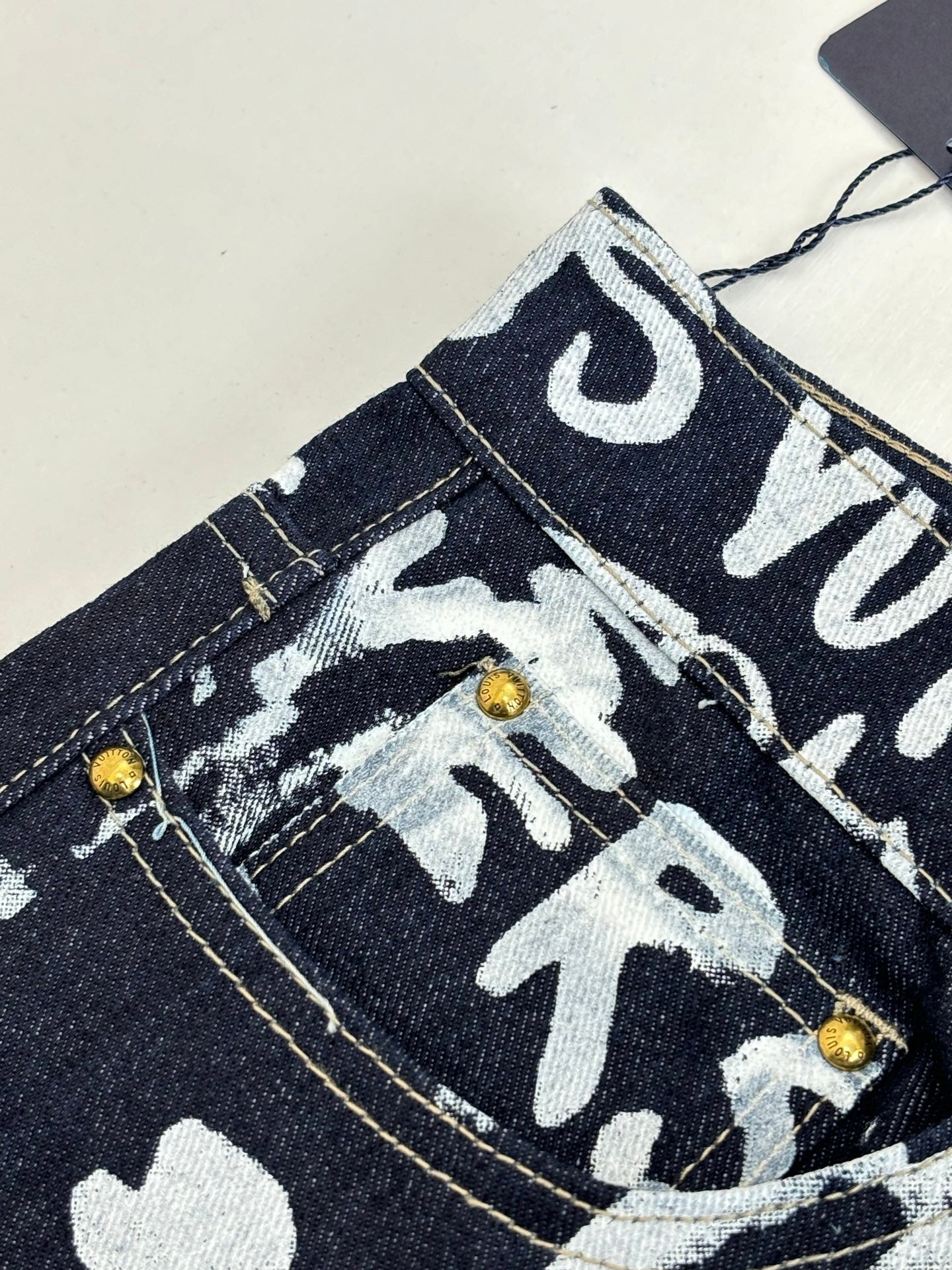 Louis Vuitton FW25 Nigo Collaboration Graffiti Denim Jacket and Jeans - Unisex