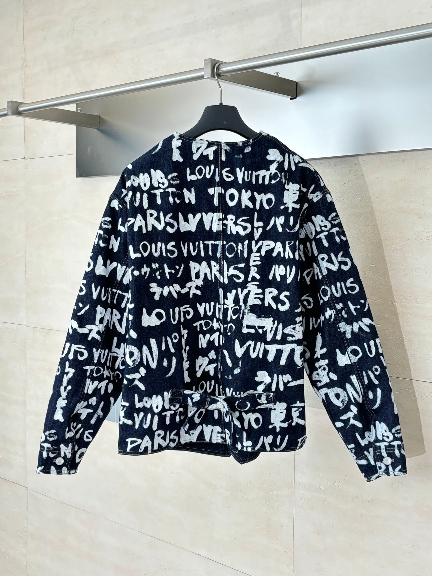 Louis Vuitton FW25 Nigo Collaboration Graffiti Denim Jacket and Jeans - Unisex