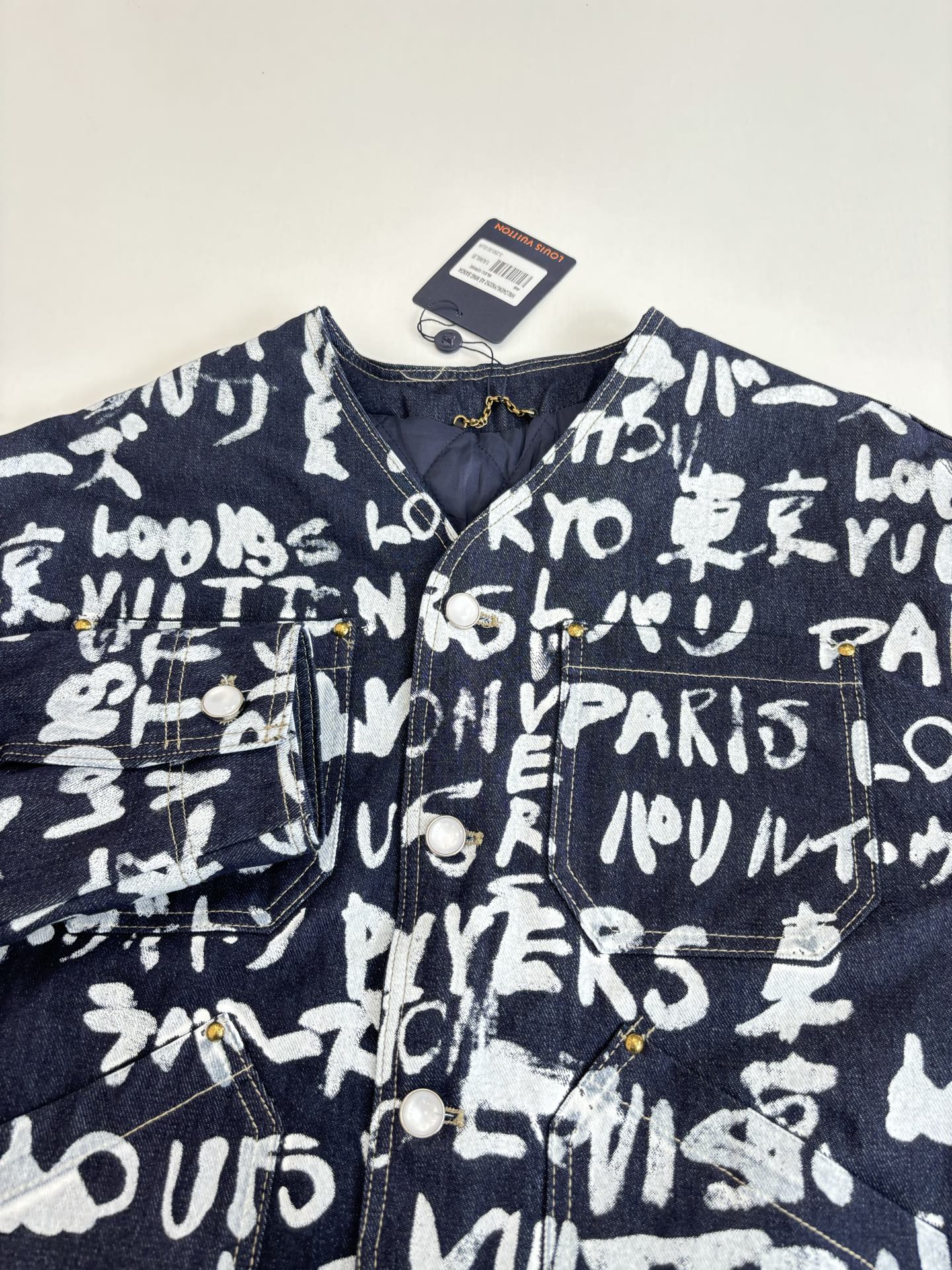 Louis Vuitton FW25 Nigo Collaboration Graffiti Denim Jacket and Jeans - Unisex