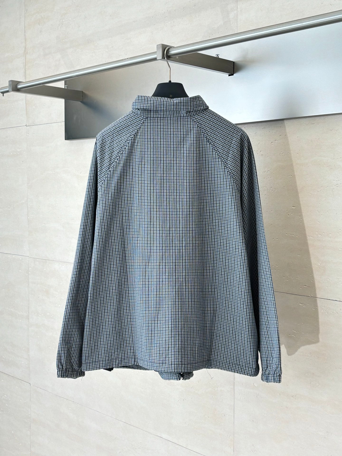 Balenciaga 2025 Embroidered Wheat Logo Checkered Jacket - Unisex