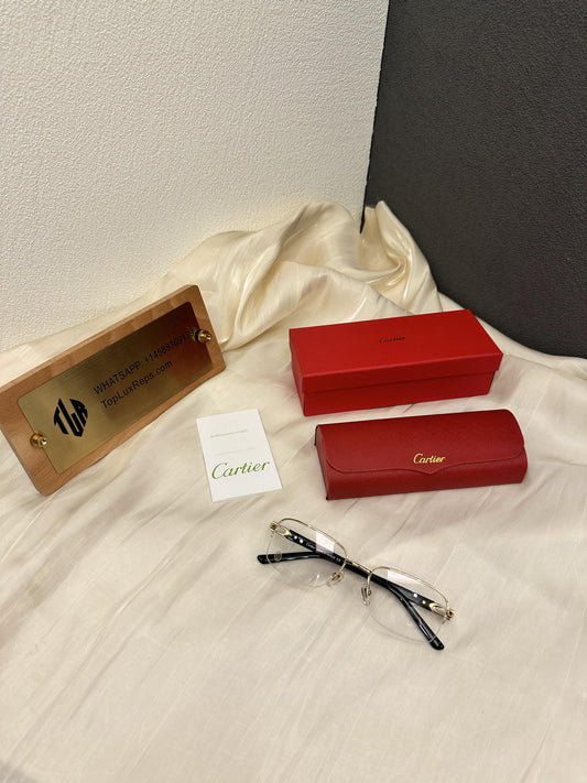 Cartier half-rim eyeglasses - gold frame