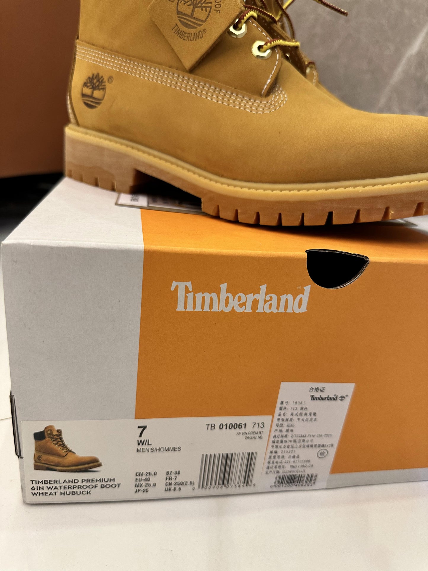 Timberland 6 inch nubuck wheat yellow boots