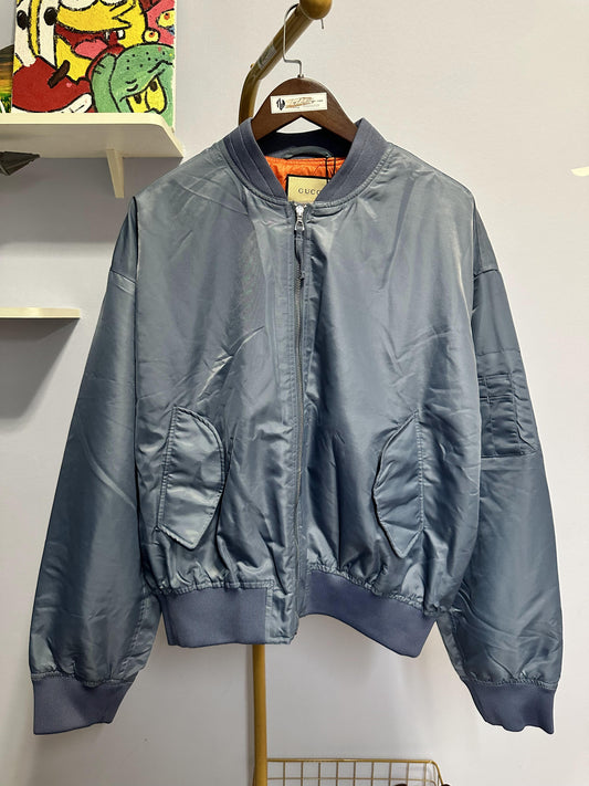 Gucci oversized bomber jacket with city print