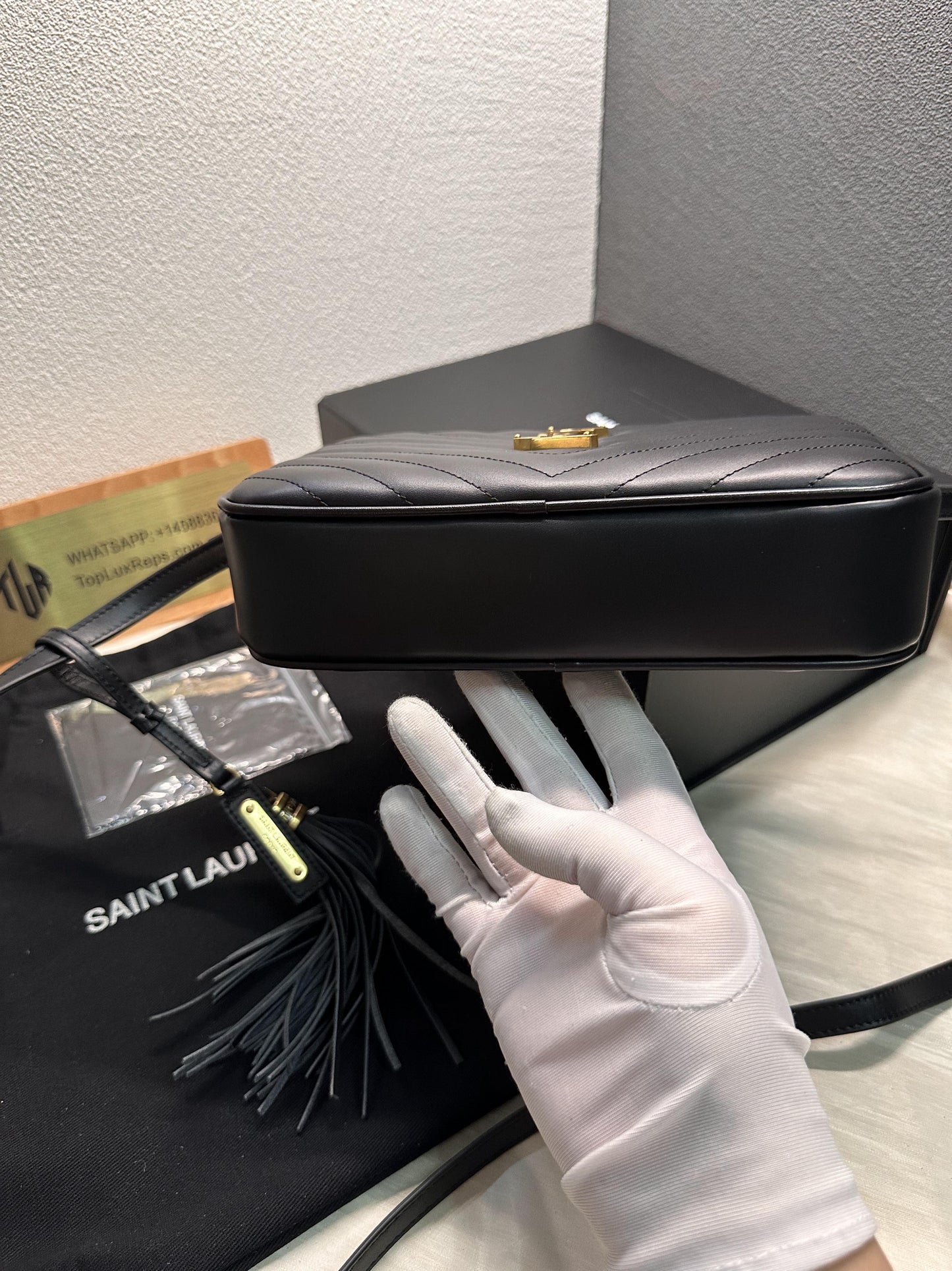 Saint Laurent camera lou leather crossbody bag