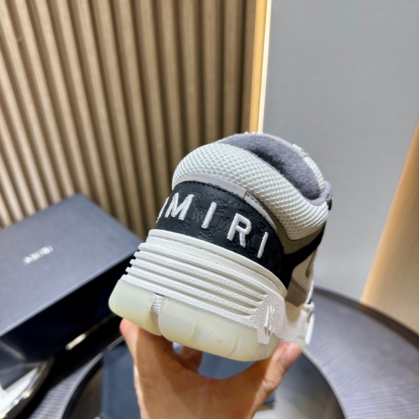 Men's Amiri Premium Leather Platform Mesh Shoes
