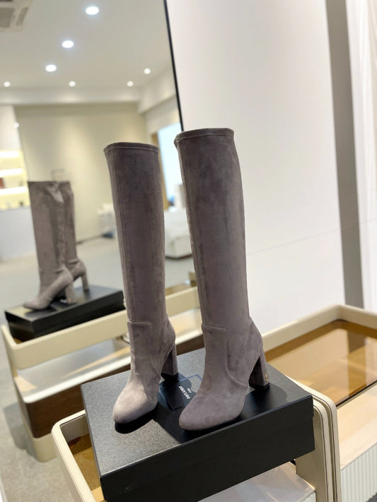 YSL High Suede Heel Boots