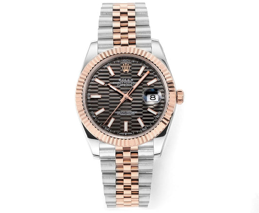 Everose Gold & Steel Jubilee Slate 41MM Watch