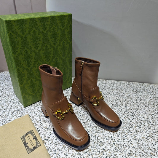 Gucci Horsebit Boots Leather