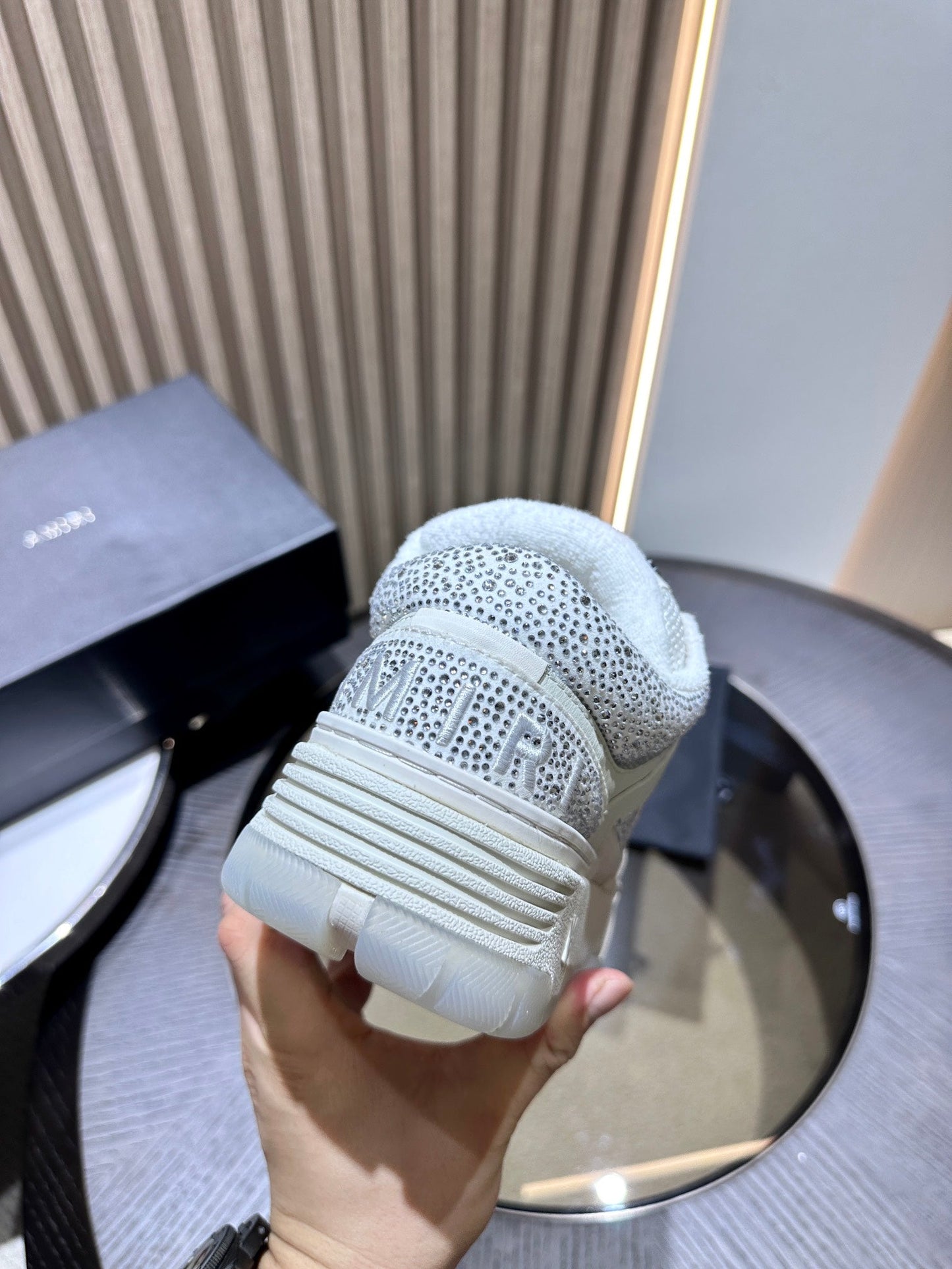 Men's Amiri Premium Leather Platform Mesh Shoes