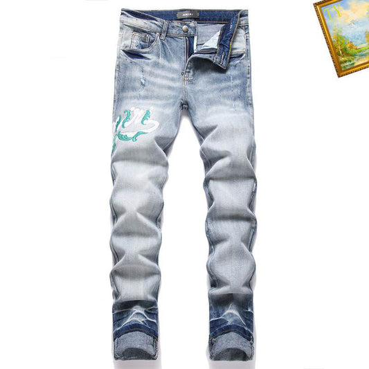 Men's Amiri Fashionable Casual Jeans Pants Size 29-38