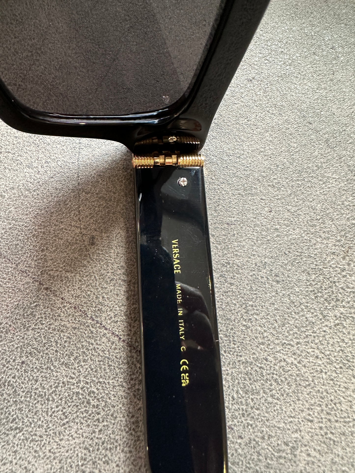 Versace VE4464 Black Rectangular Sunglasses