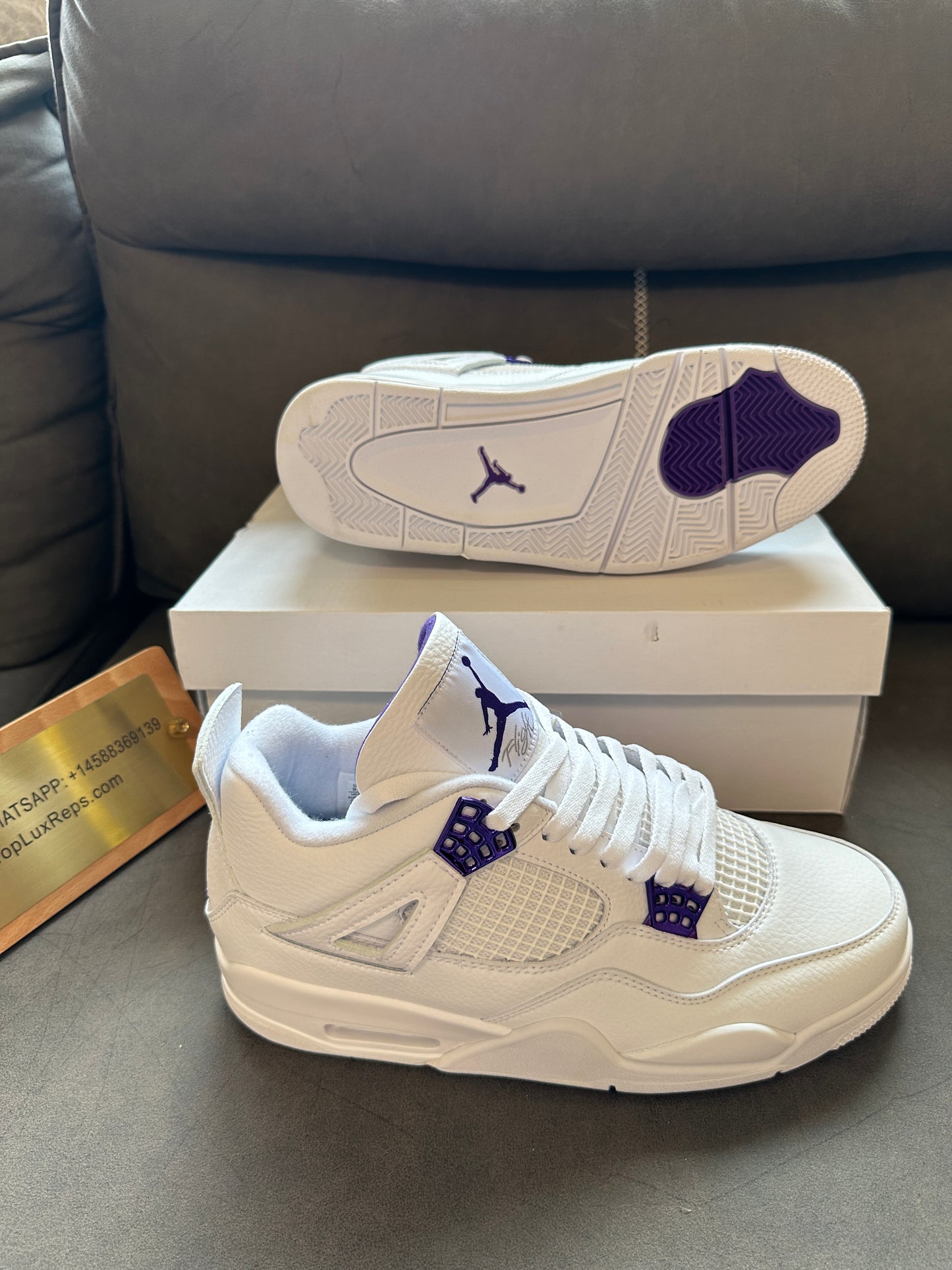 Nike Air Jordan 4 Retro “Metallic Purple” White Court Purple