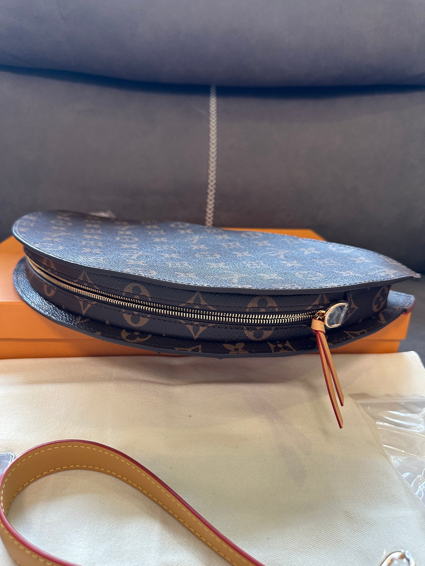 Louis Vuitton Monogram Canvas Fan Bag with Leather Handle