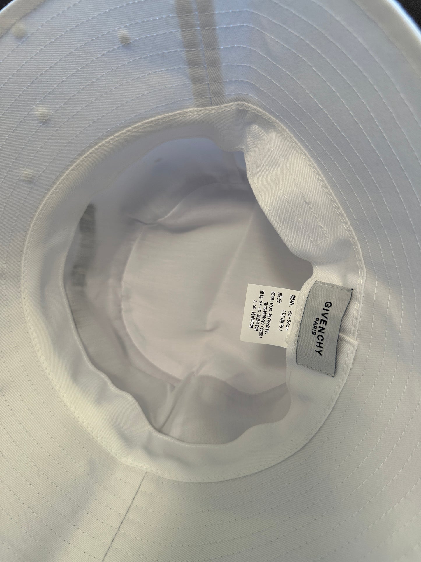 Givenchy White Bucket Hat with Embroidered Logo