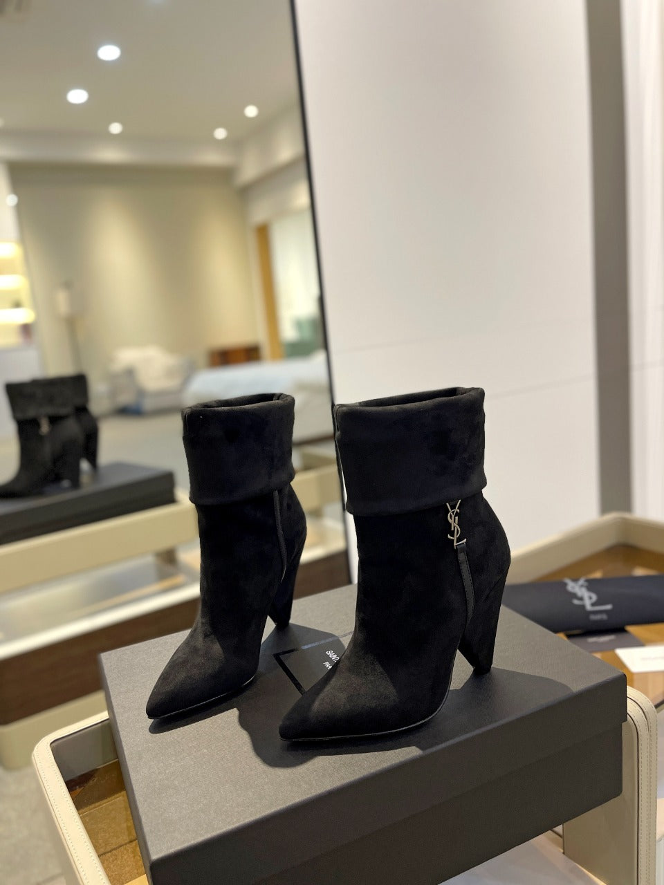 YSL Short Heel Boots