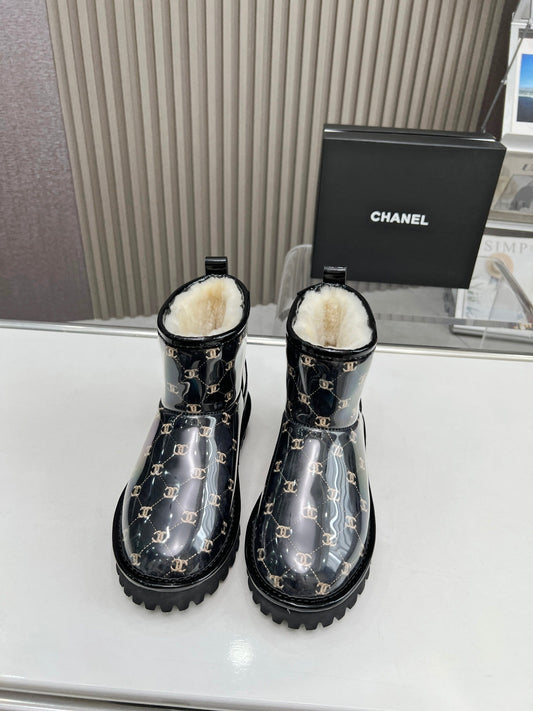 Chanel x UGG Vinyl Boots