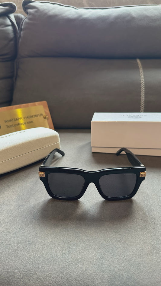 Versace VE4464 Black Rectangular Sunglasses