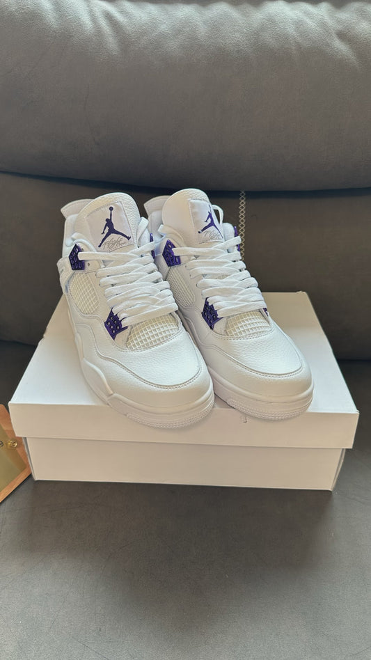 Nike Air Jordan 4 Retro “Metallic Purple” White Court Purple