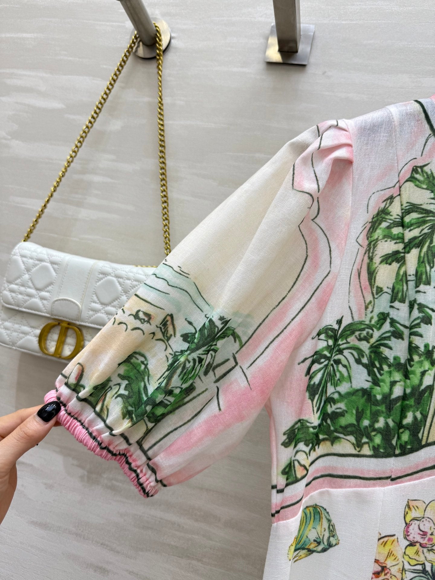 Robe midi en lin à imprimé panoramique pour femme Zimmermann