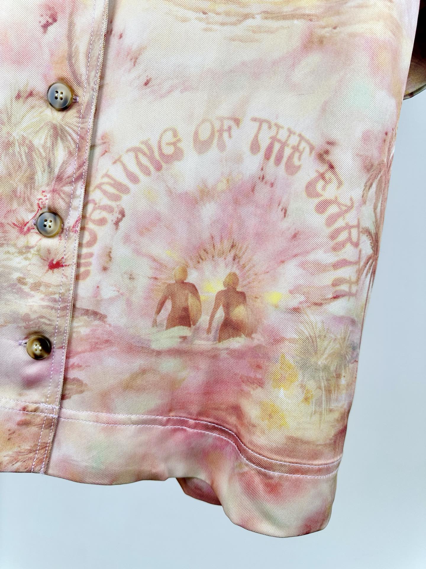 Chemise à manches courtes Zimmermann « ILLUMINATE » à imprimé coucher de soleil panoramique – Collection printemps-été 2025