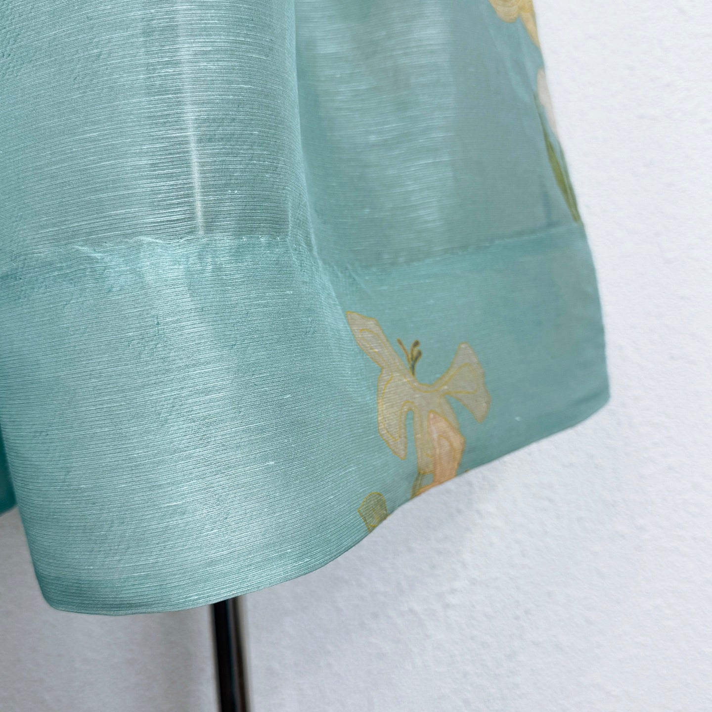 Robe midi fleurie en soie et lin vert Zimmermann avec cordon de serrage à la taille