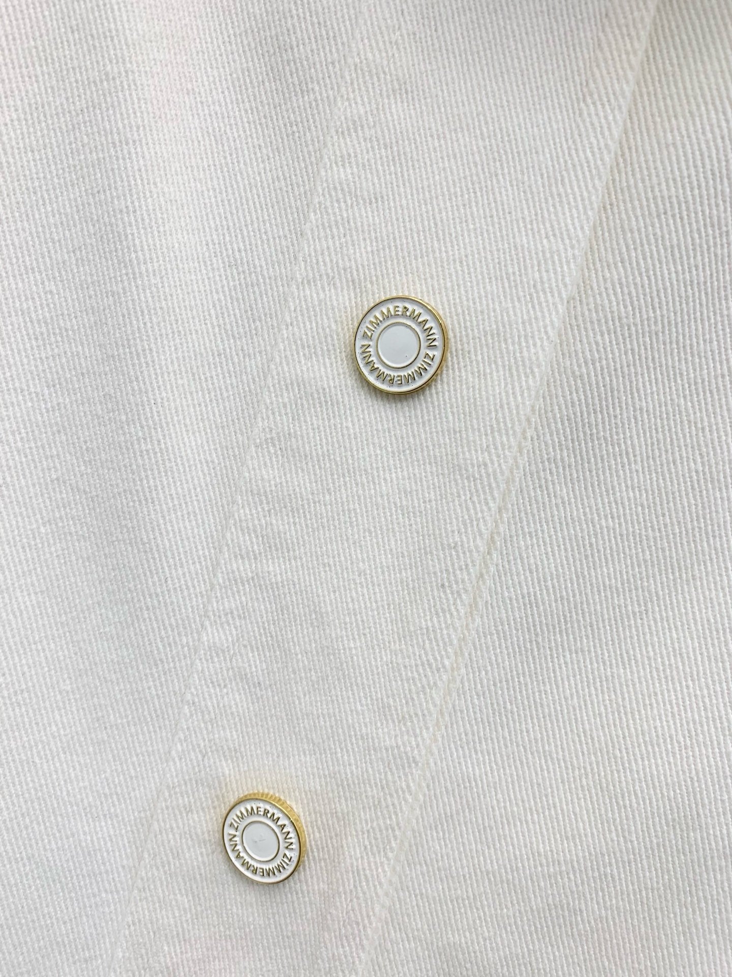 Jupe midi en denim de coton blanc avec ceinture Zimmermann 2025 Resort
