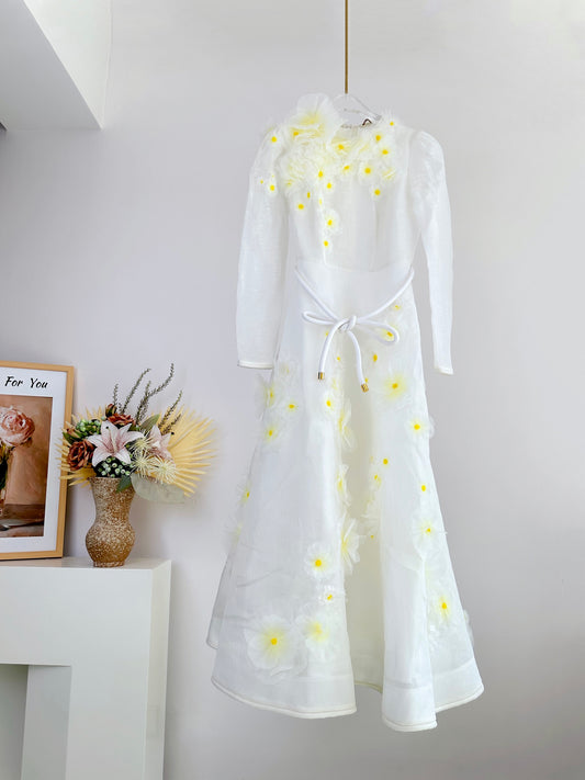 Zimmermann 2025 MATCHMAKER Daisy Appliqué Silk-Blend Midi Dress