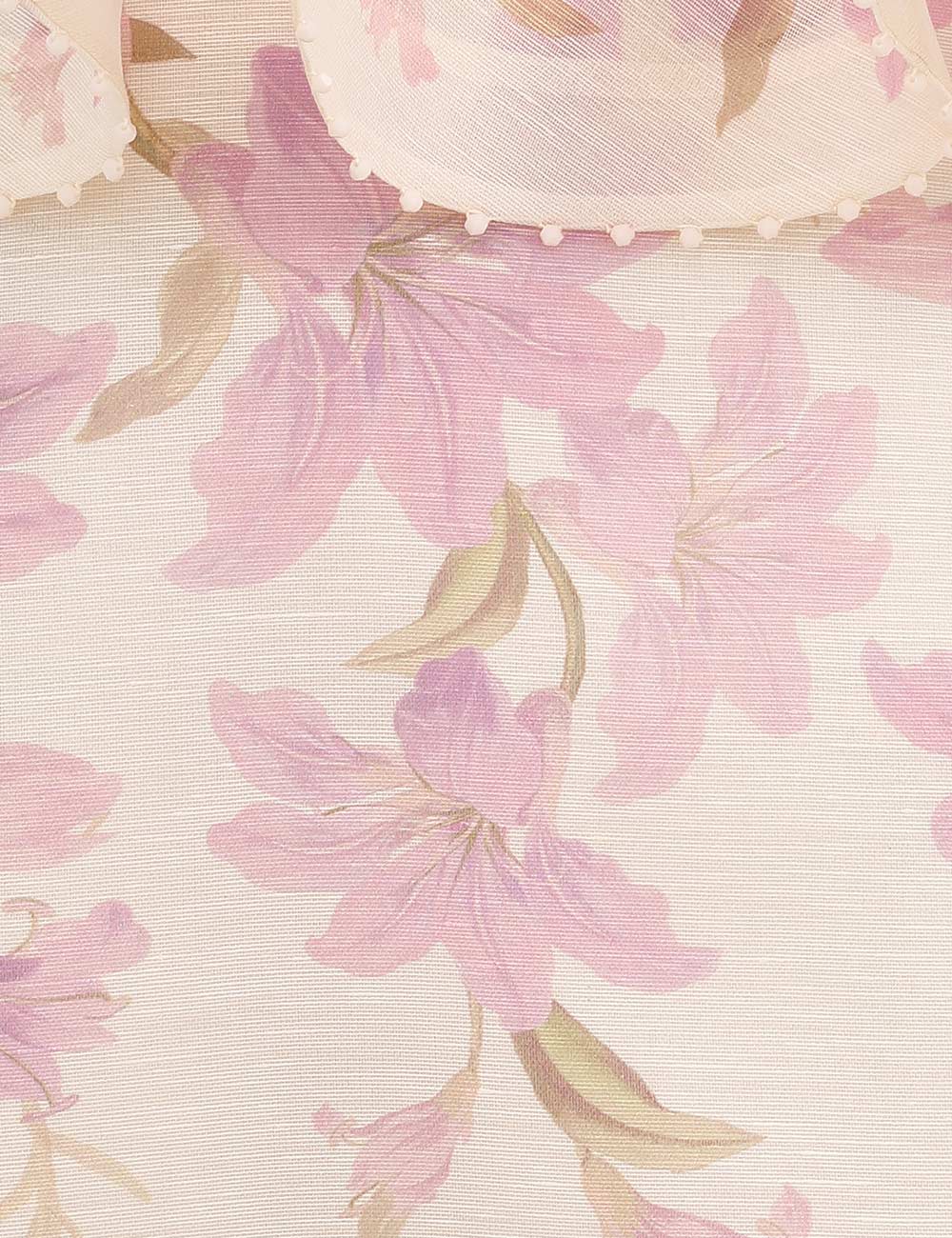 Robe courte à basque et perles fleuries Dawning Lily de la collection SS 2025 de Zimmermann