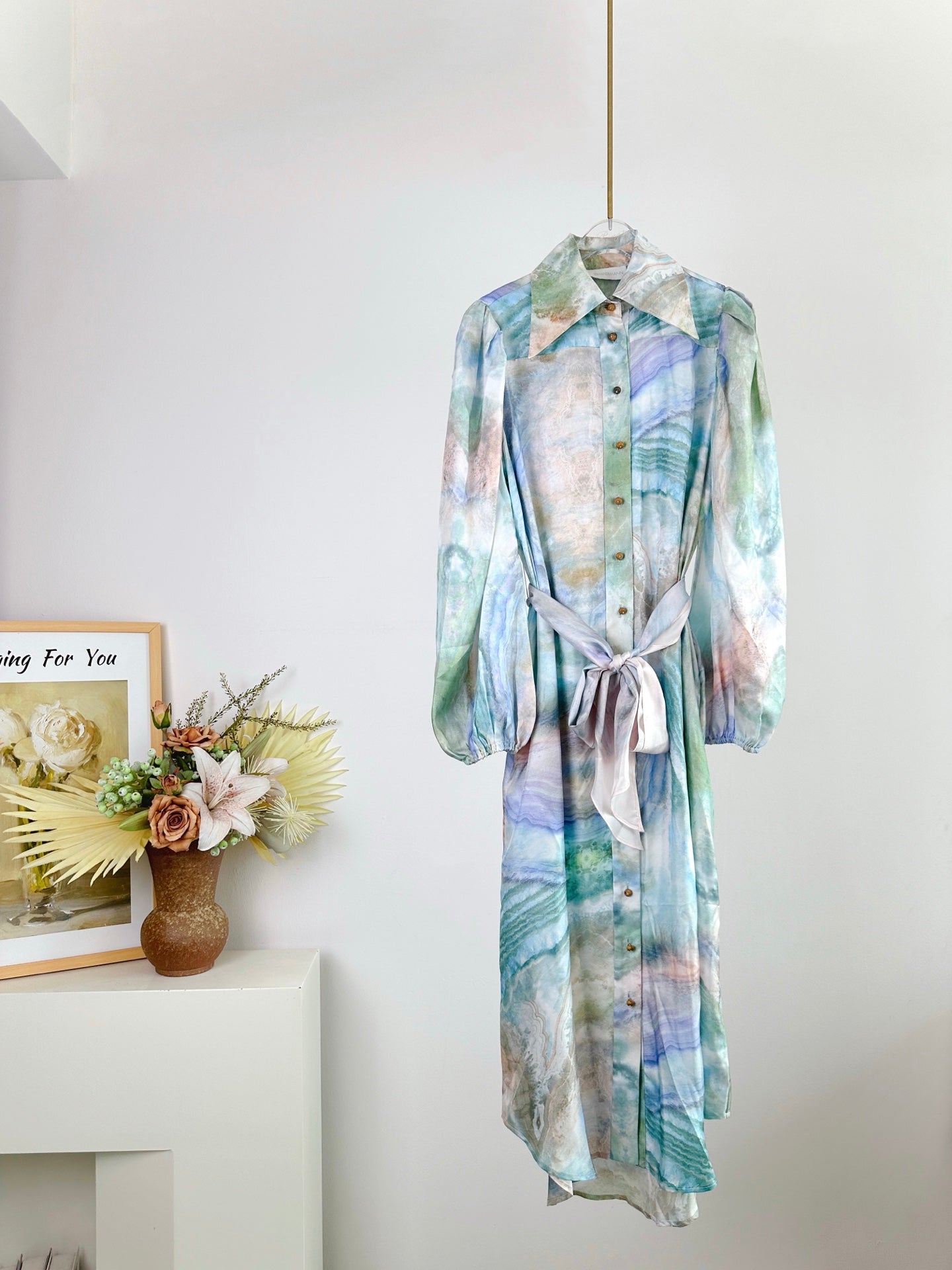 Robe chemise en soie Illuminate Zimmermann 2025 avec ceinture amovible