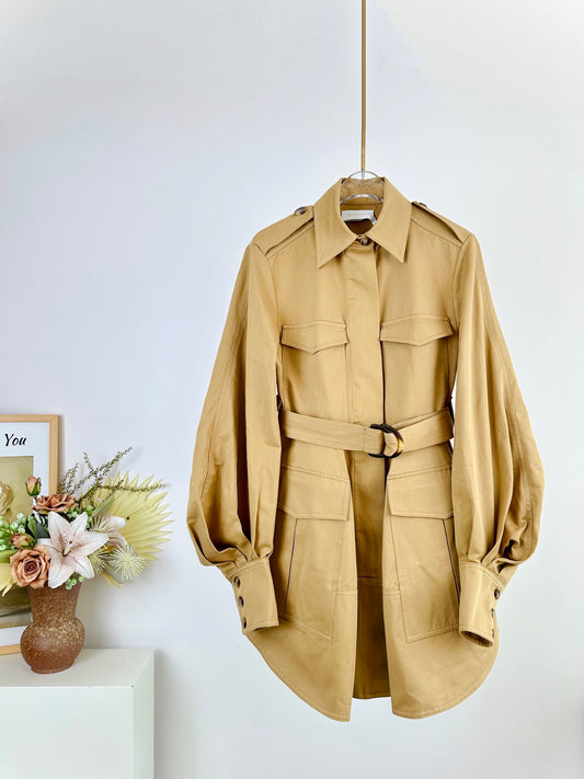 Robe chemise courte utilitaire Illuminate de Zimmermann à manches ballon