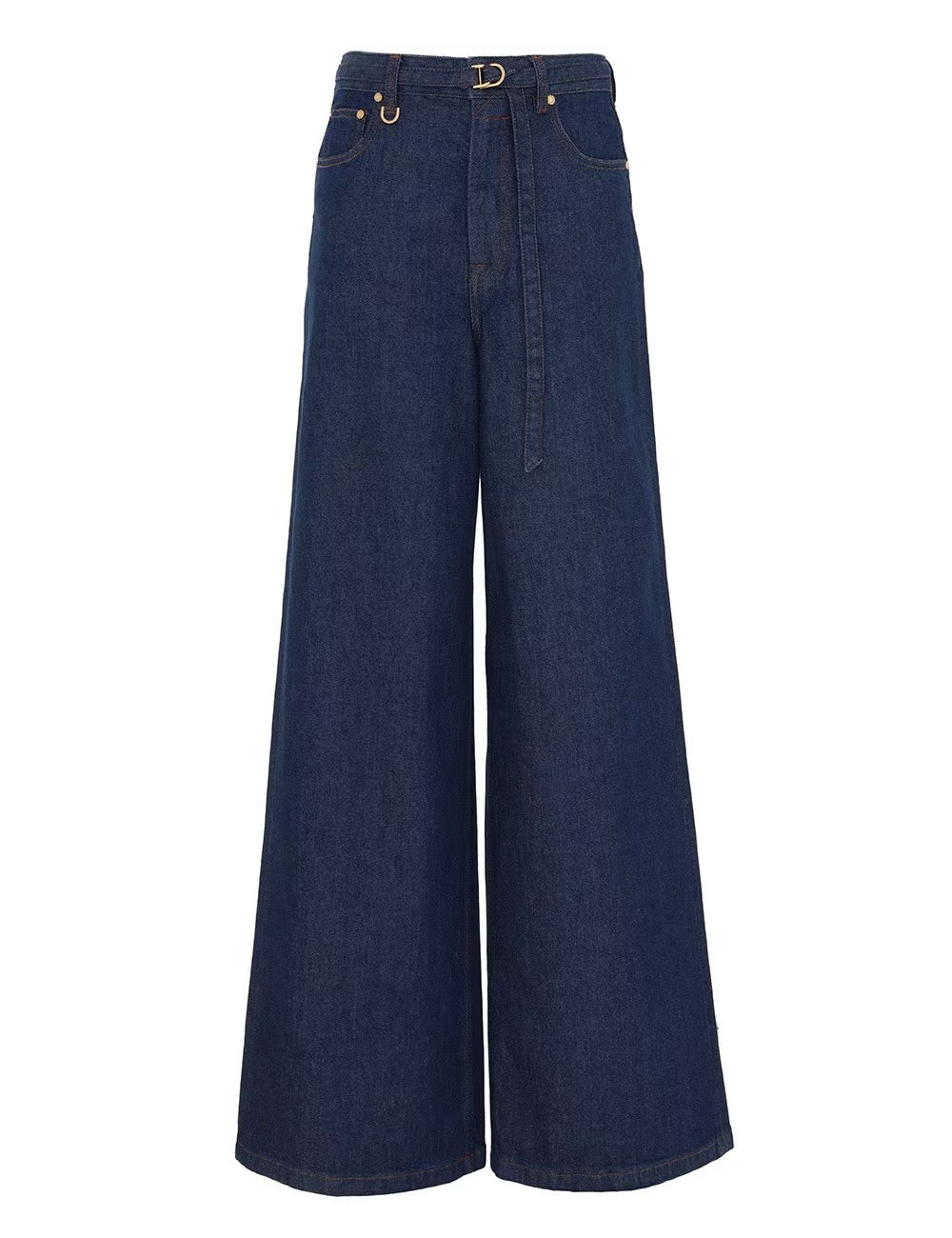 Ensemble veste blazer en jean et jean large Zimmermann