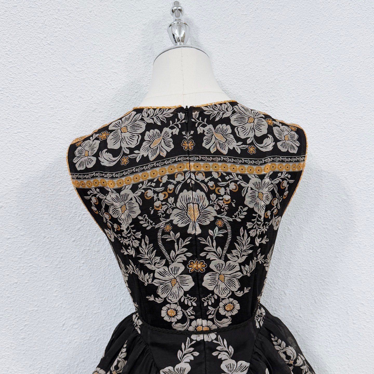 Mini-robe vintage fleurie en lin et soie Zimmermann