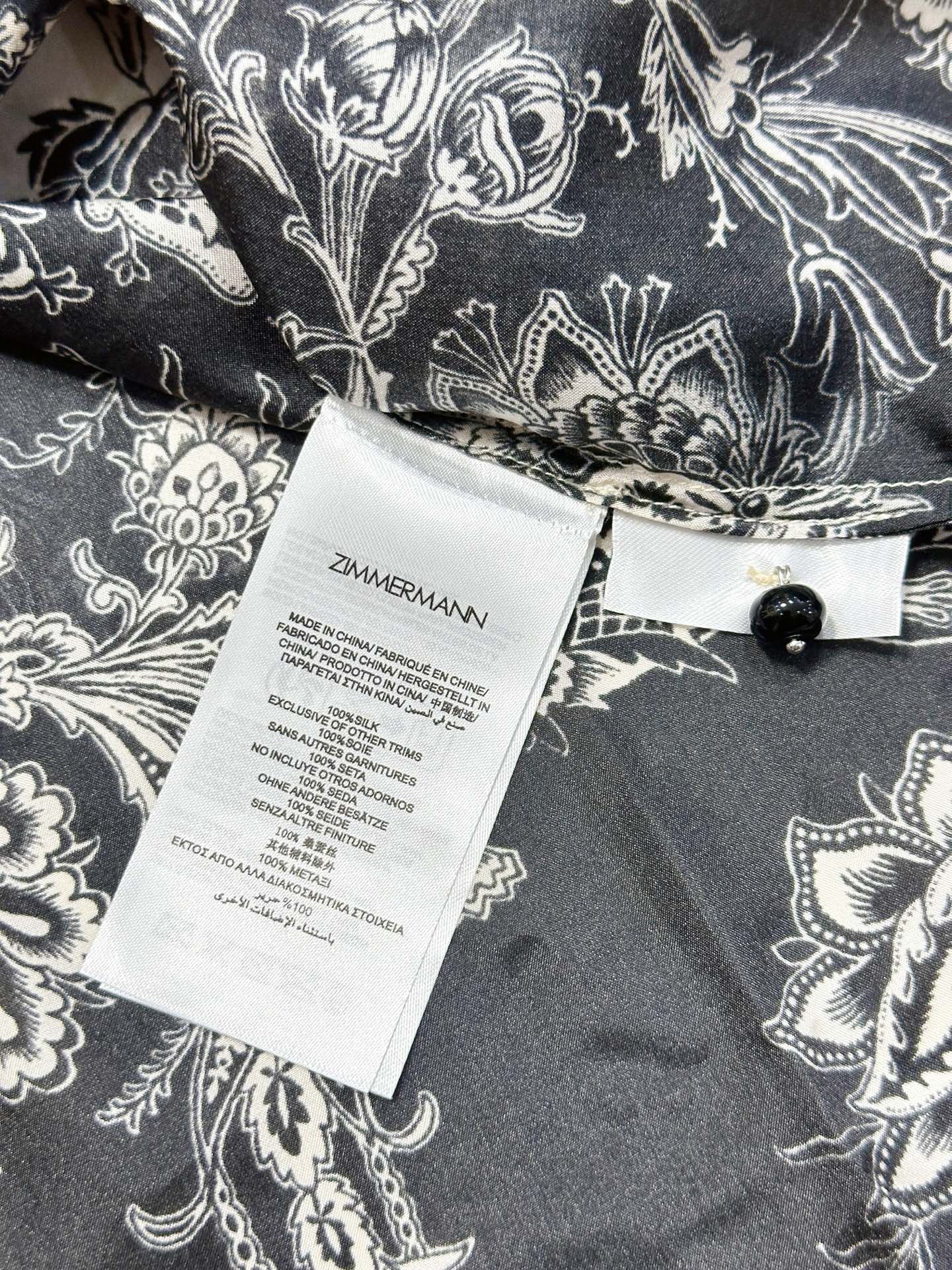 Chemise en soie imprimée Zimmermann Rhiannon