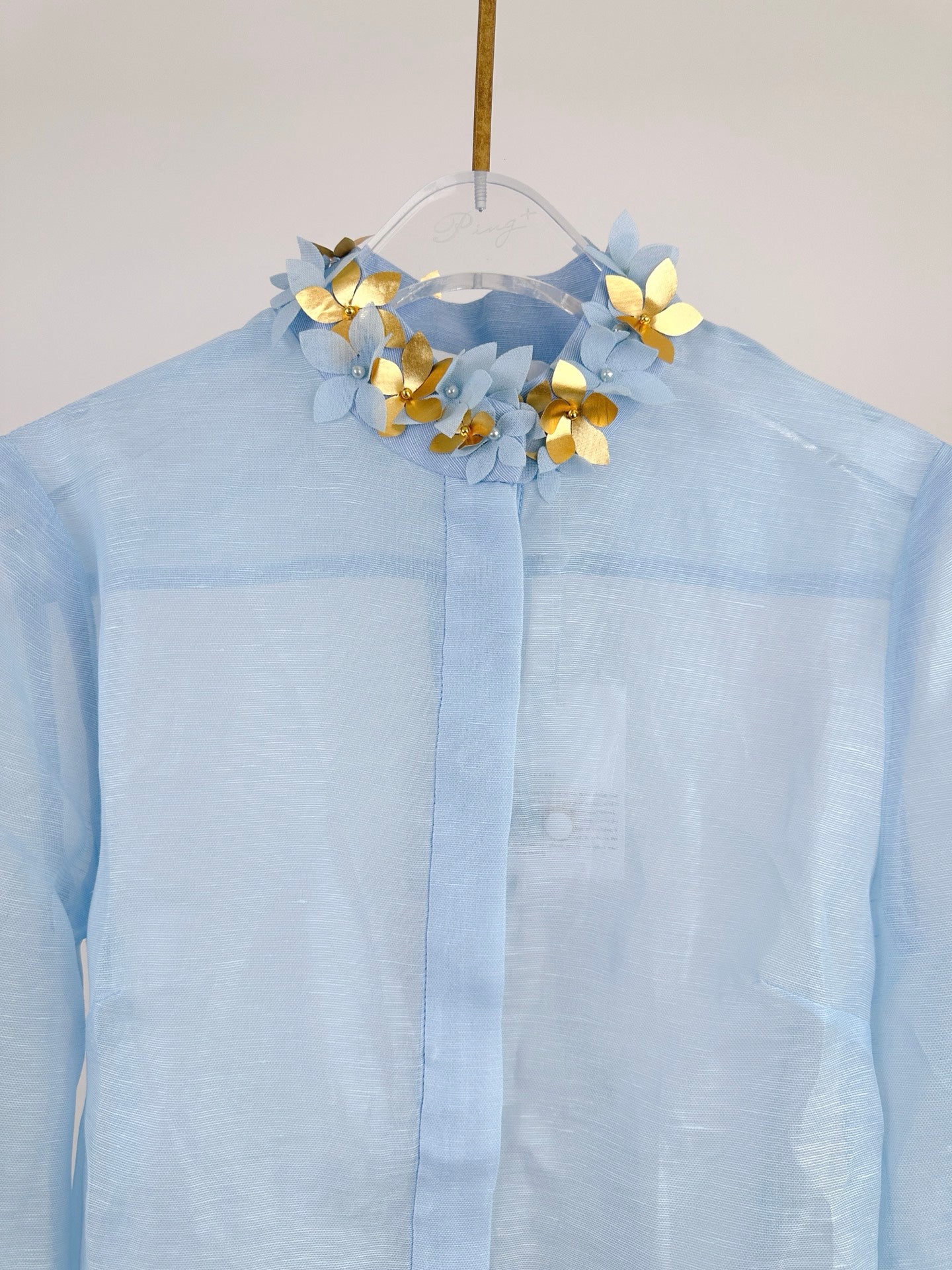 Chemise à col fleuri Illuminate de Zimmermann avec caraco