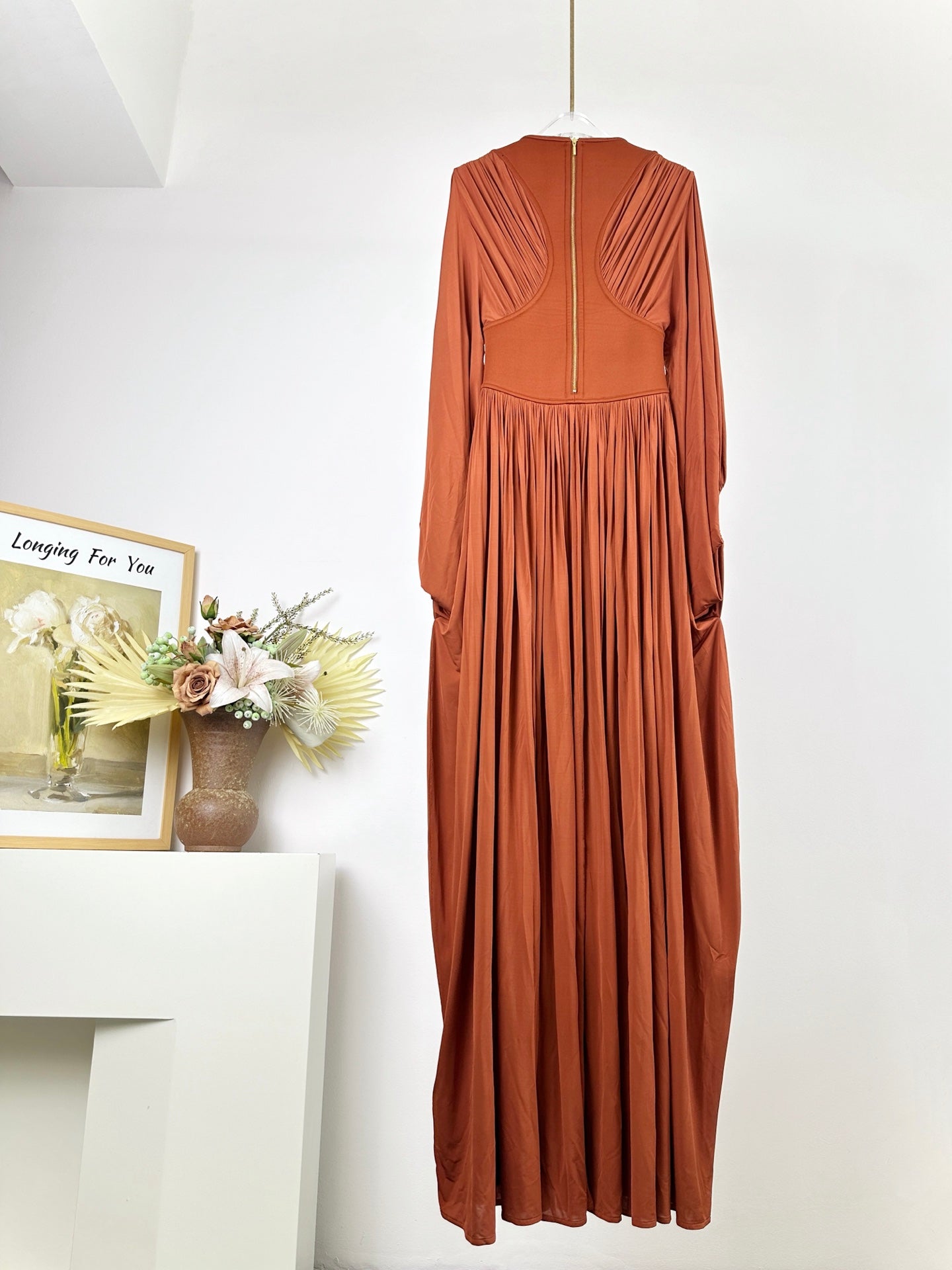 Zimmermann Illuminate Pleated Batwing Maxi Dress
