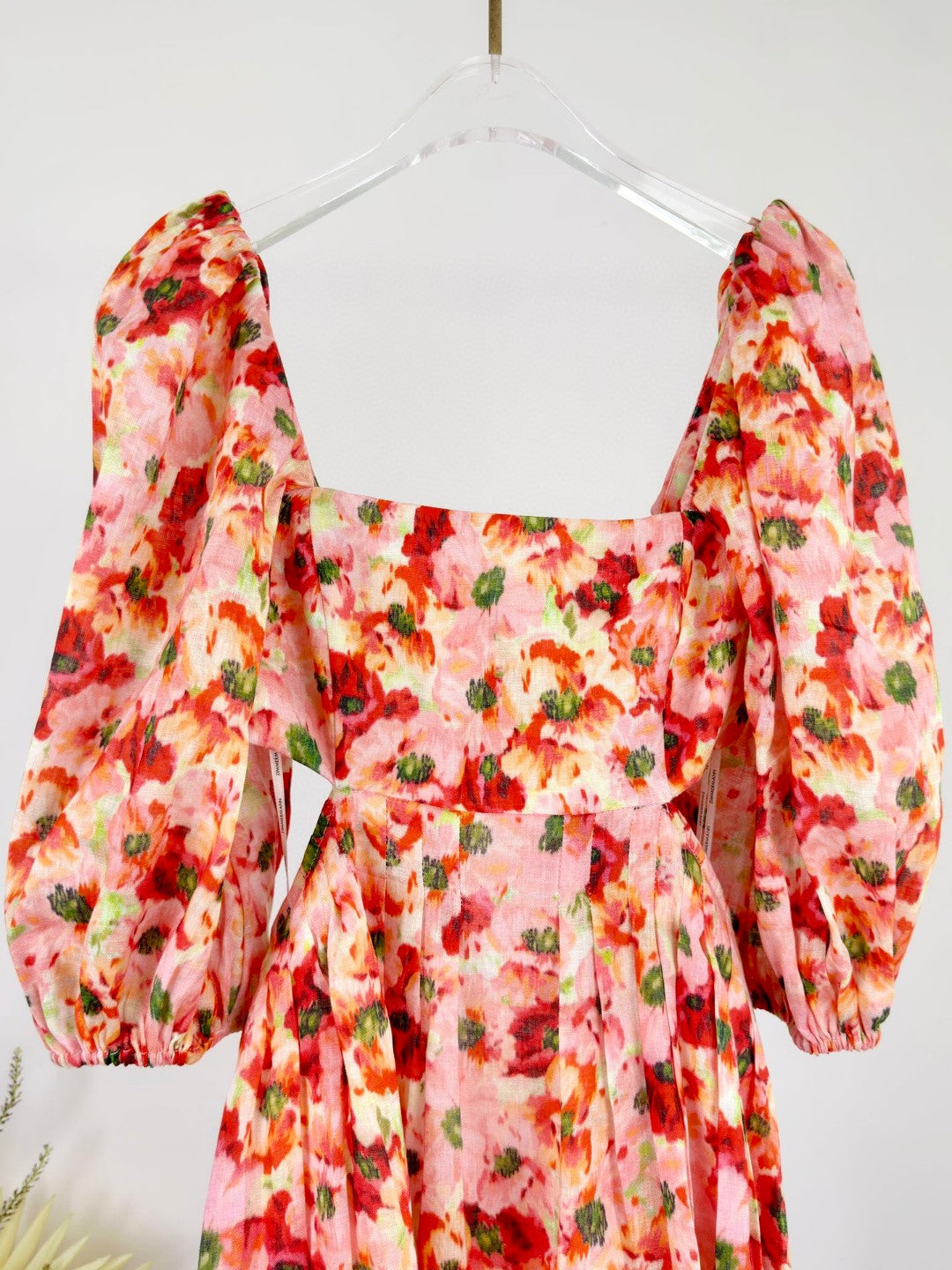 Zimmermann Lightburst Linen Cutout Midi Dress