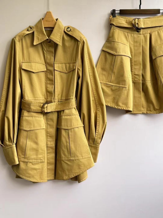 Zimmermann Utility Belted Jacket & Skirt Set