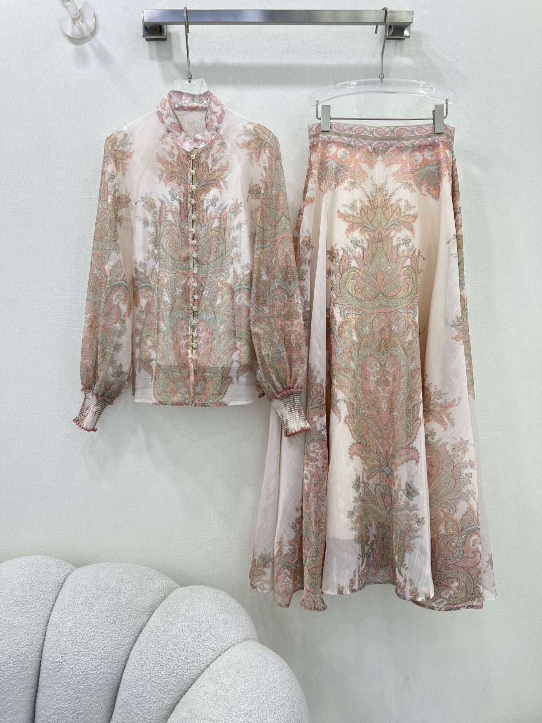 Zimmermann Explorer Print Blouse & Maxi Skirt Set