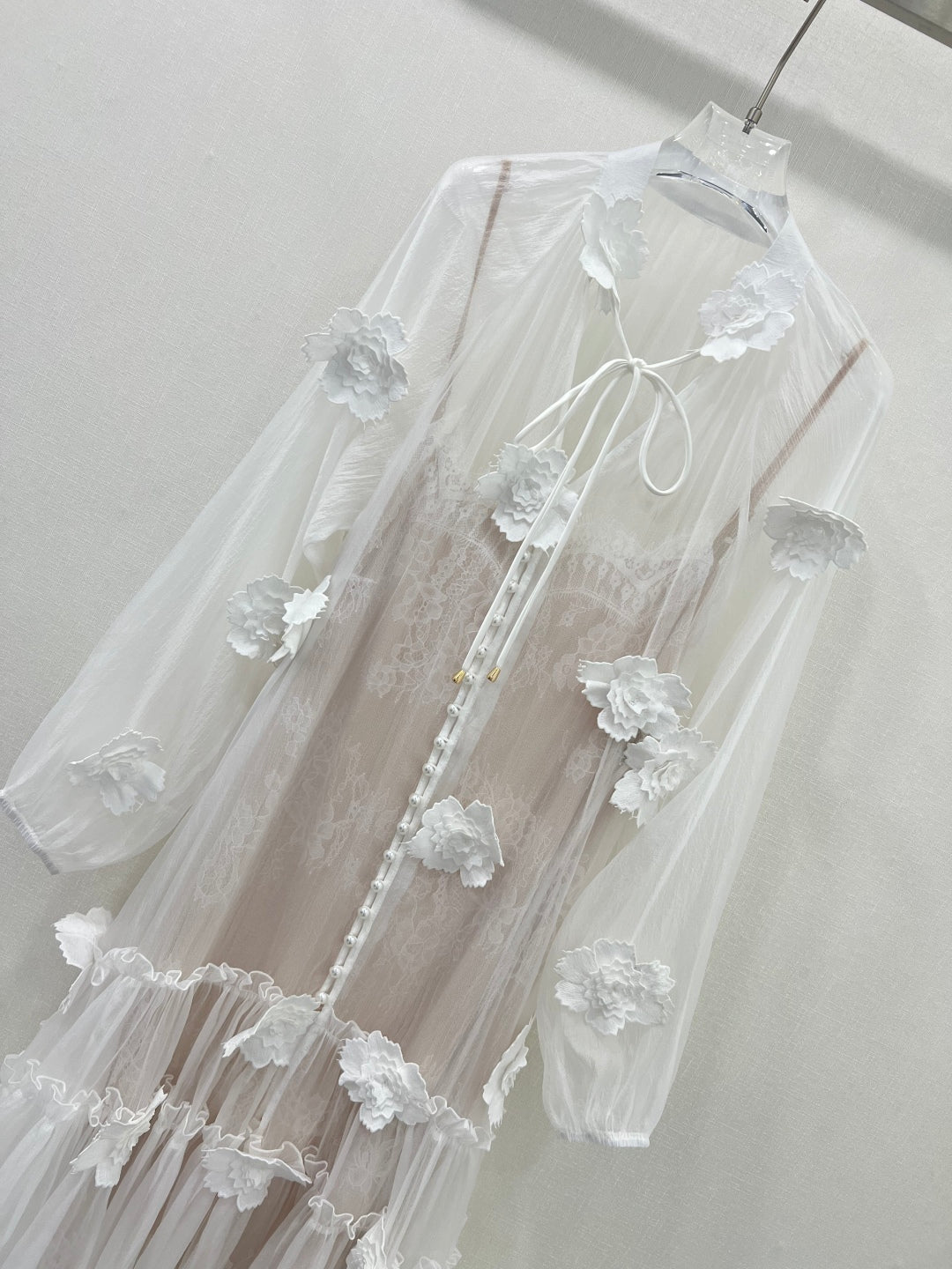 Zimmermann 3D Floral Appliqué Two-Piece Dress Set