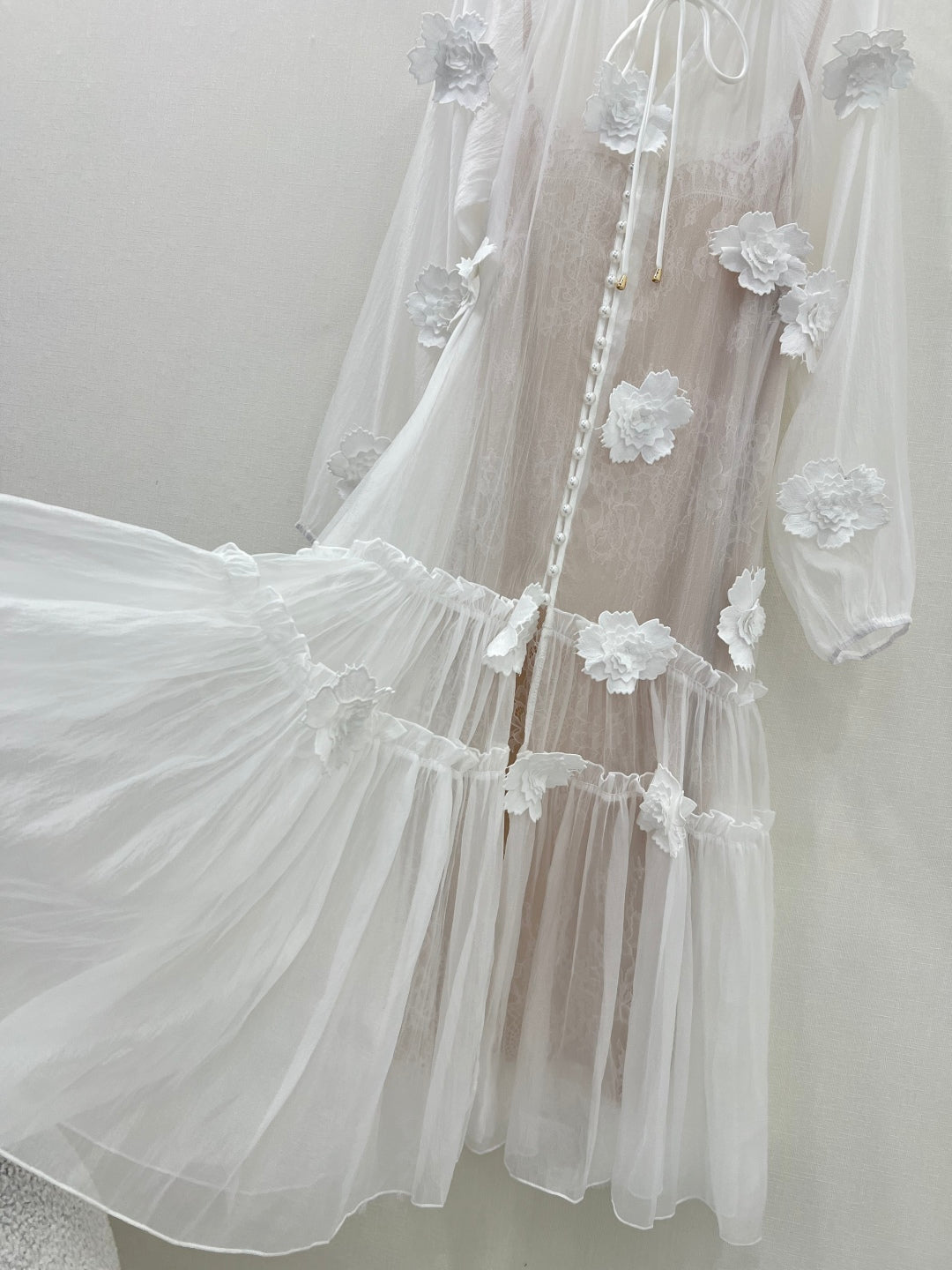 Zimmermann 3D Floral Appliqué Two-Piece Dress Set