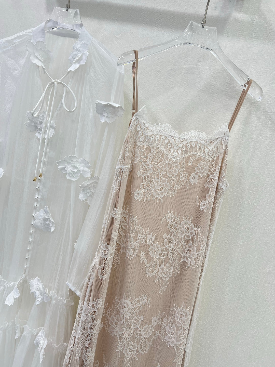 Zimmermann 3D Floral Appliqué Two-Piece Dress Set