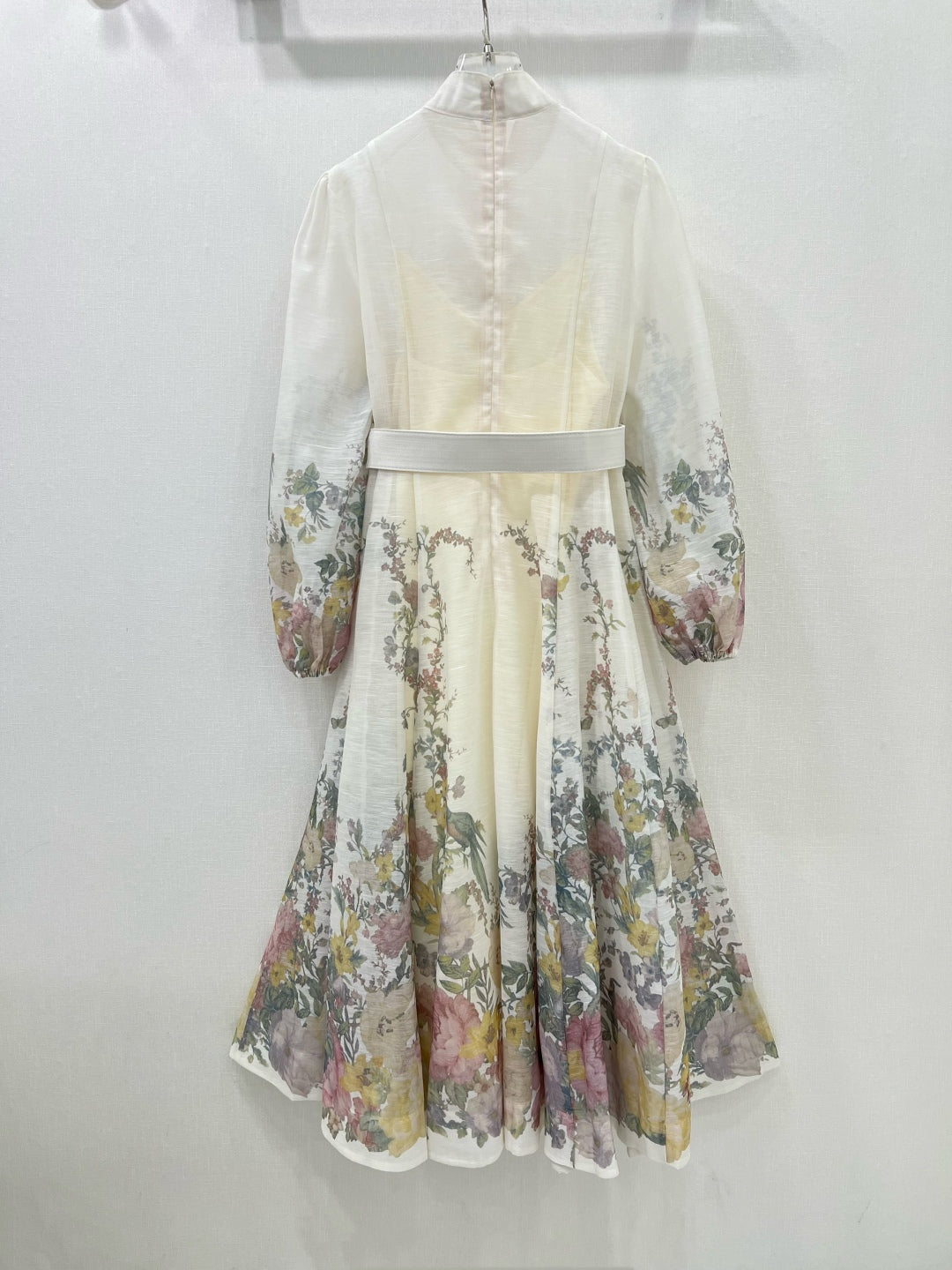 Zimmermann Floral Lantern Sleeve Button-Front Maxi Dress