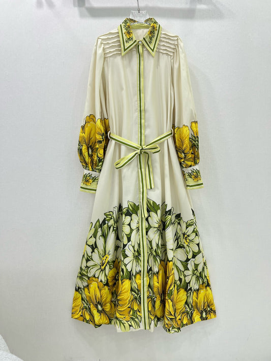 Zimmermann Floral Print Cotton Maxi Dress